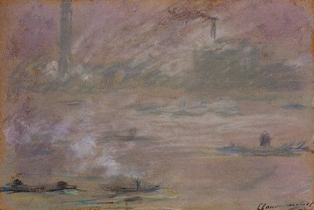 Boats on the Thames, London 1901